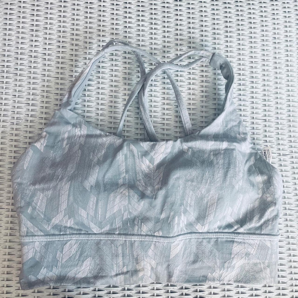 lululemon athletica Other - 🥈 LULULEMON ENERGY LONGLINE BRA (SILVER BLUE CHEVRON, SIZE 8) 🥈